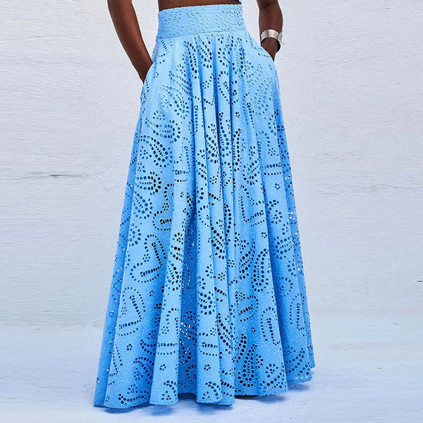 Top Half Skirt Set Embroidered