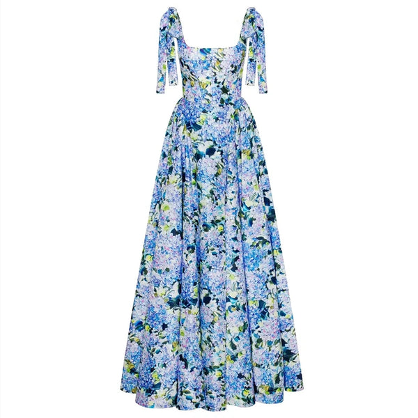 Floral Backless Maxi Dress