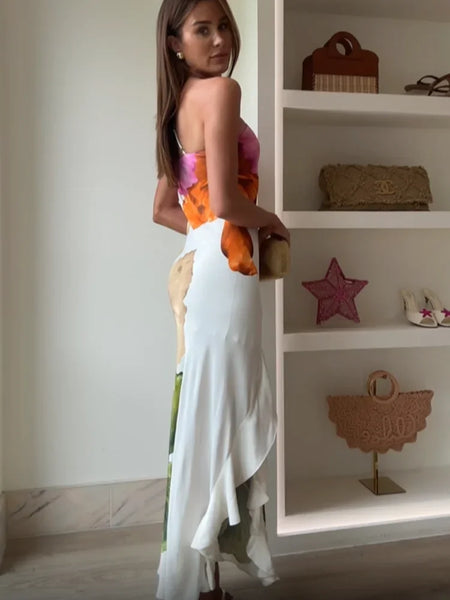 Curling One Shoulder Dress