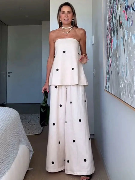 Polka Dot Top Pants