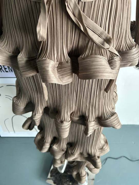 Flounce Pleated Dress