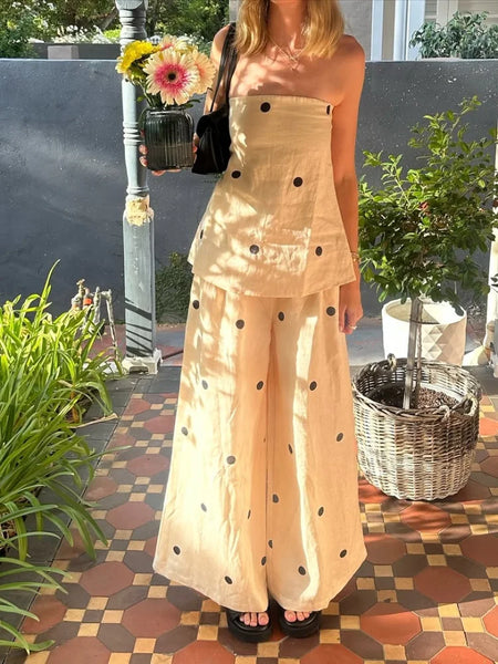 Polka Dot Top Pants