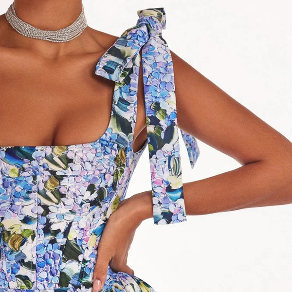 Floral Backless Maxi Dress
