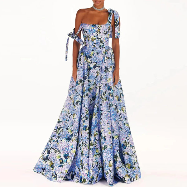 Floral Backless Maxi Dress