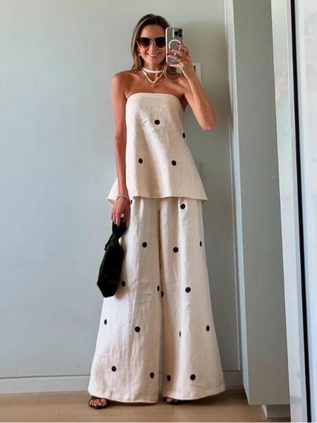 Polka Dot Top Pants