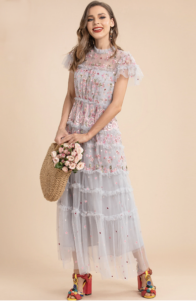 Designer Gala Embroidered Dress