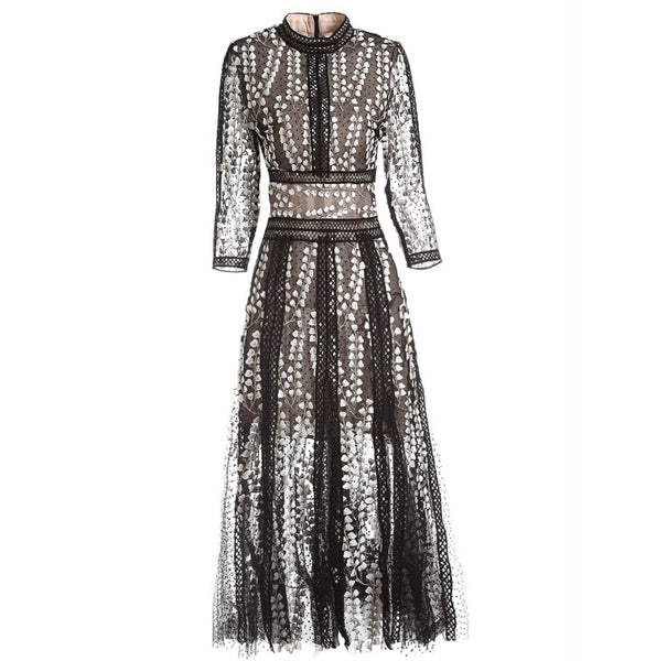 Victoria Flower Embroidery Dress
