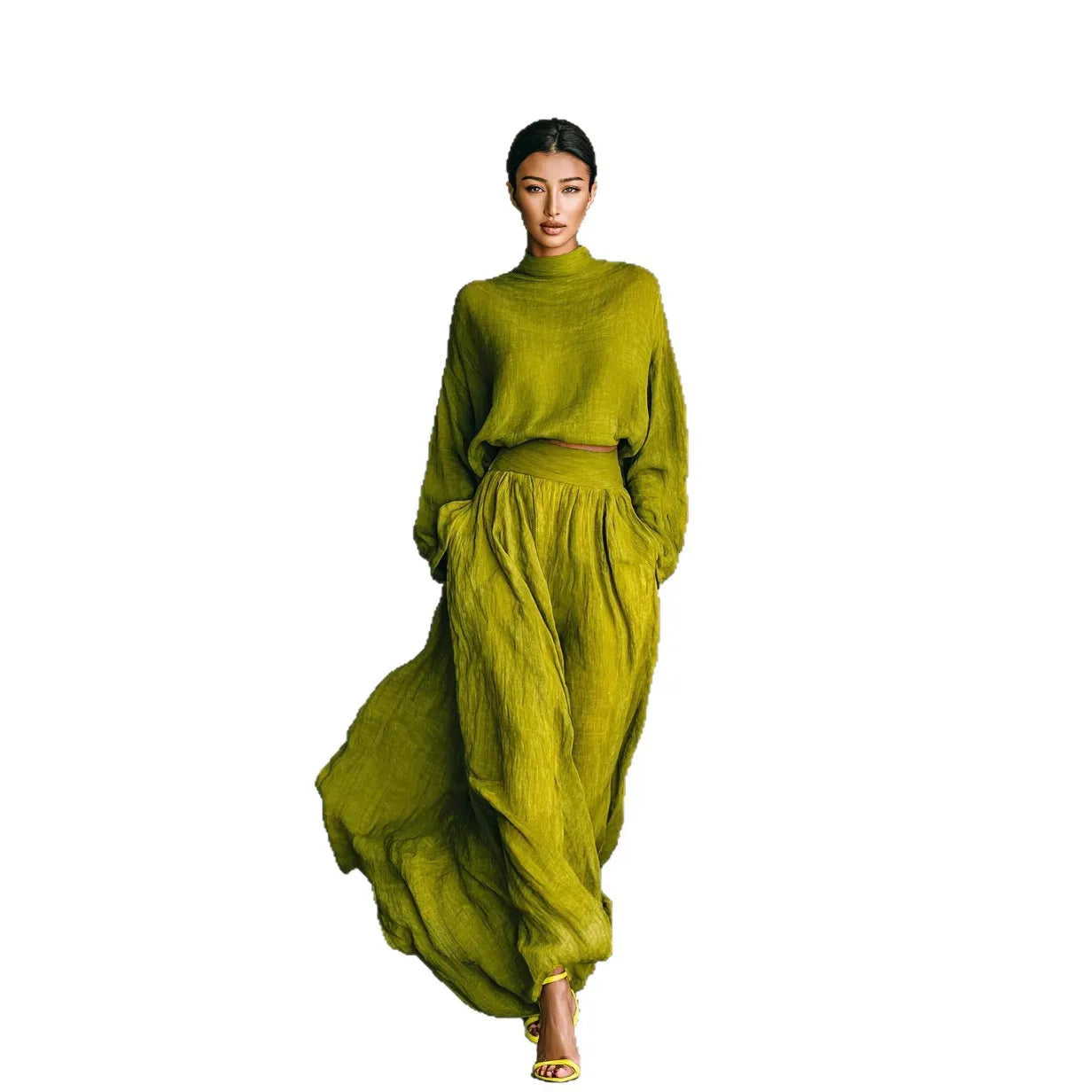 Turtleneck Top & Maxi Skirt