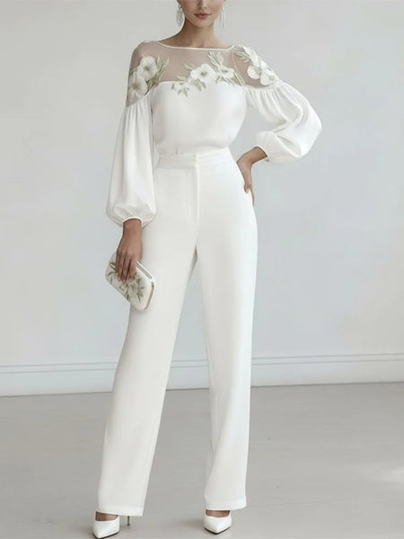 Sheer Floral Embroidered Shirt