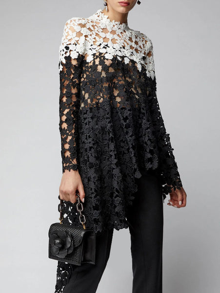 Lace Asymmetrical Top