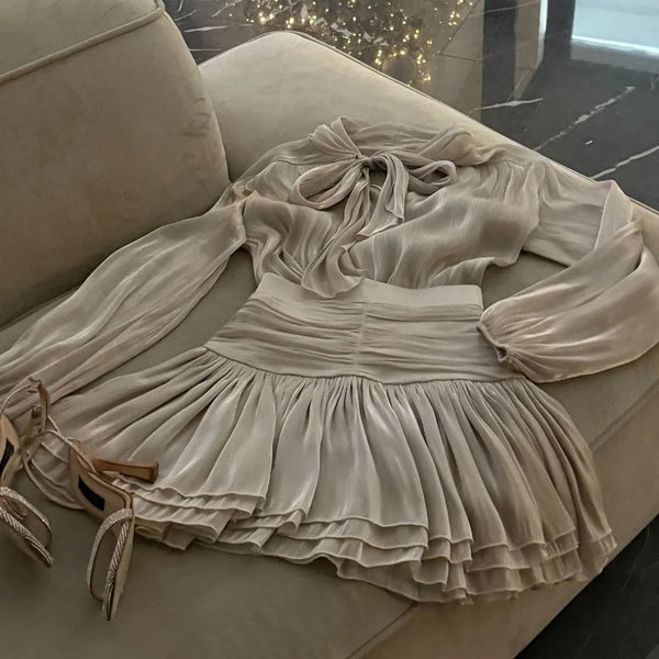 Crush Top & Skirt Set