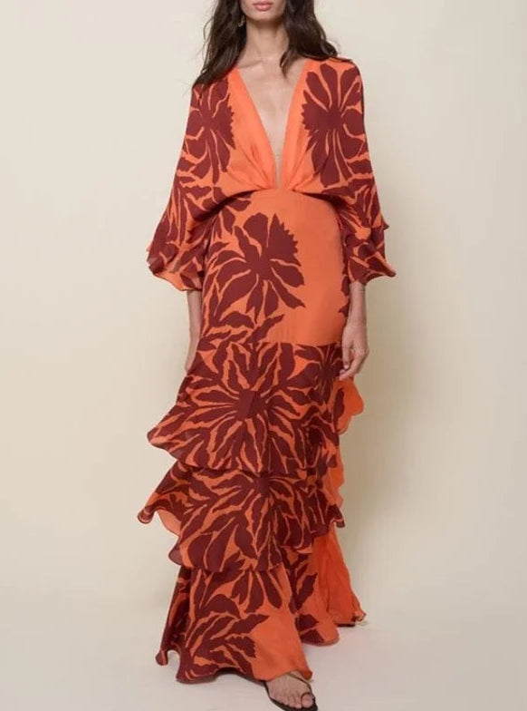 Ruffle maxi Dress – myhouseoffashion.com