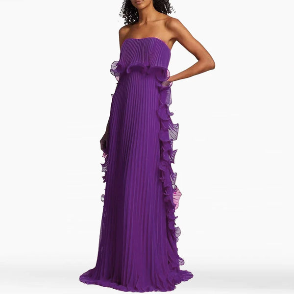 Purple Ruffle Dress