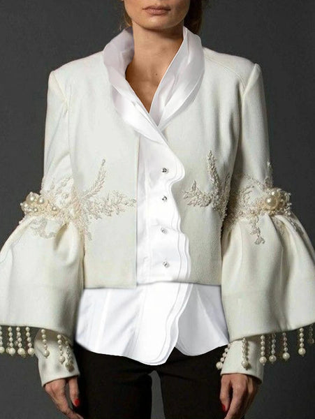 Vintage Pearl Embroidery Jacket