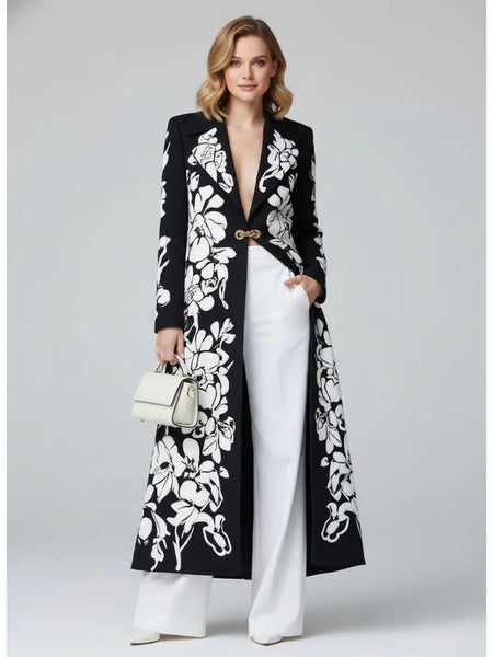 Floral Trench Coat