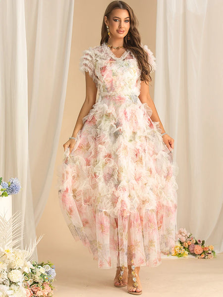 Frill Ball Gown