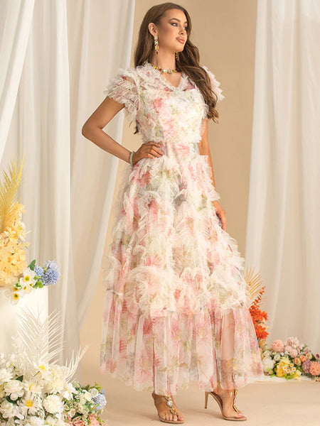 Frill Ball Gown