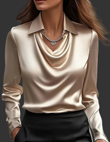 Satin Collar Blouse