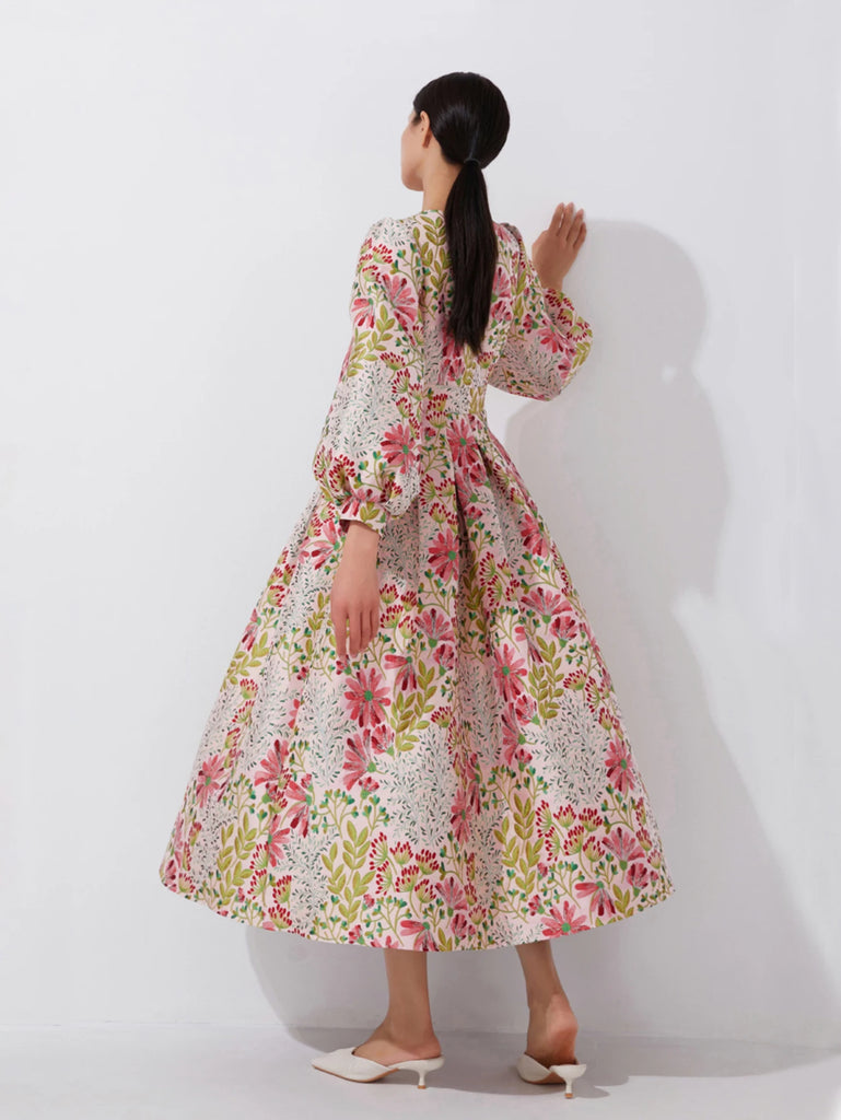 Vintage Elegance Jacquard Dress as photo / M Vintage Elegance Jacquard Dress as photo / M