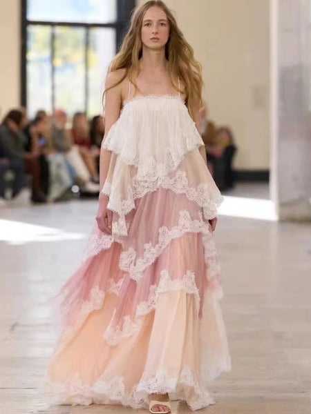Lace Layers Maxi Dress
