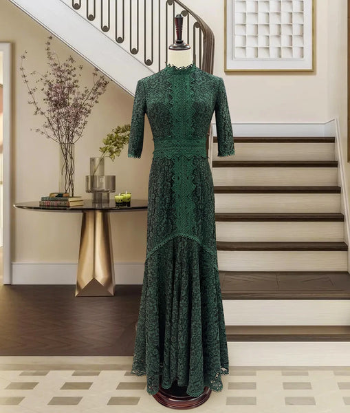 Hollow Blue Lace Dress