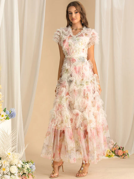 Frill Ball Gown