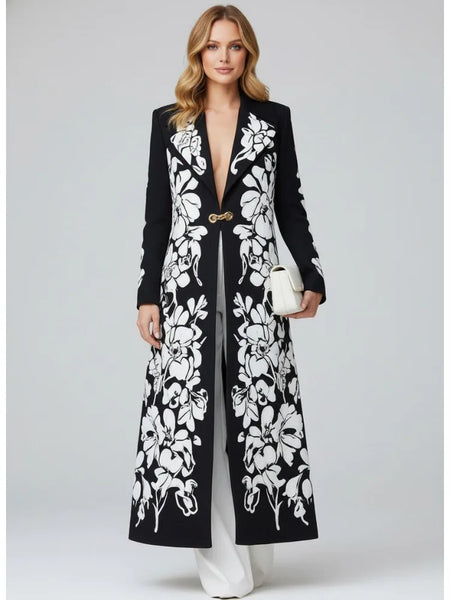 Floral Trench Coat