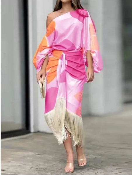 Fringed Skirt Two-piece Set