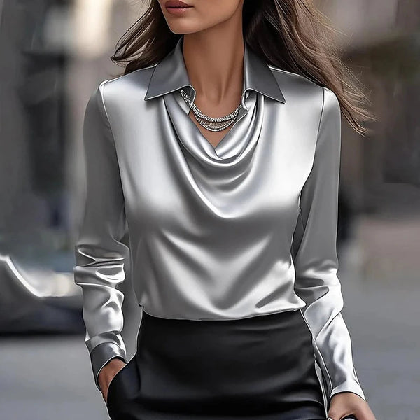 Satin Collar Blouse