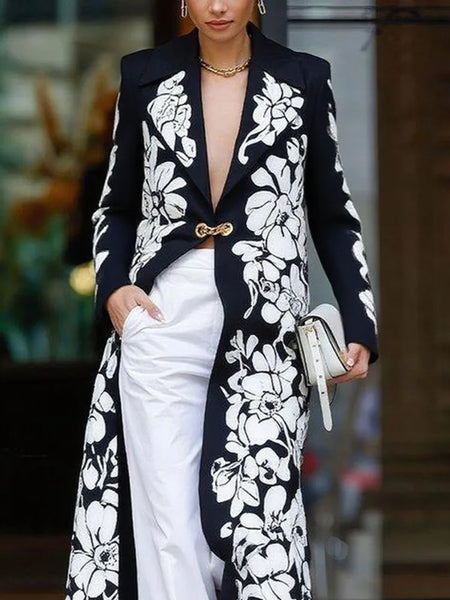 Floral Trench Coat