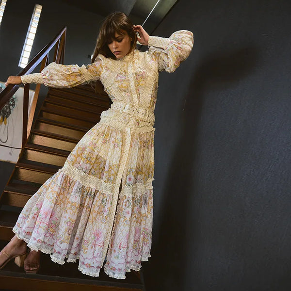 Vintage High Midi Dress
