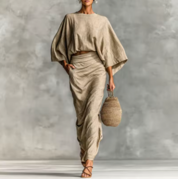 Turtleneck Top & Maxi Skirt