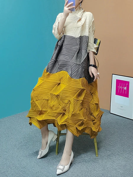 Diamond Pleated Dress