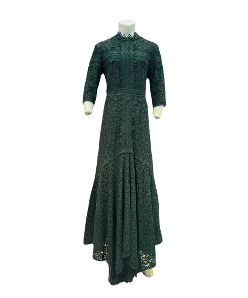 Hollow Blue Lace Dress