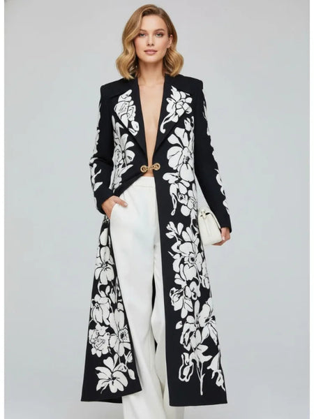 Floral Trench Coat