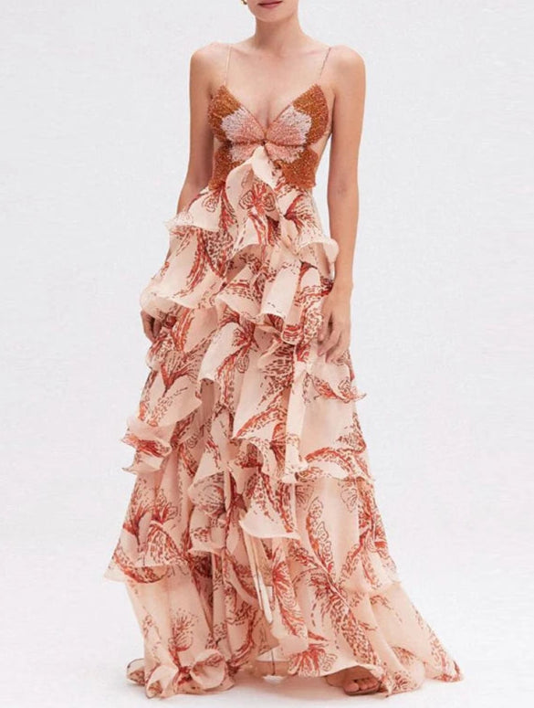 Butterfly Ruffle Dress