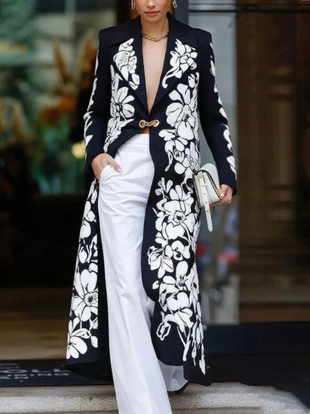 Floral Trench Coat
