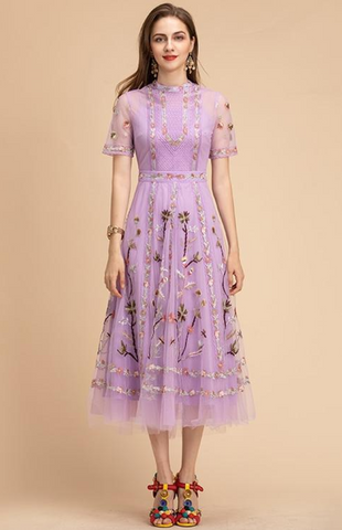 Embroidered Blossom Dress