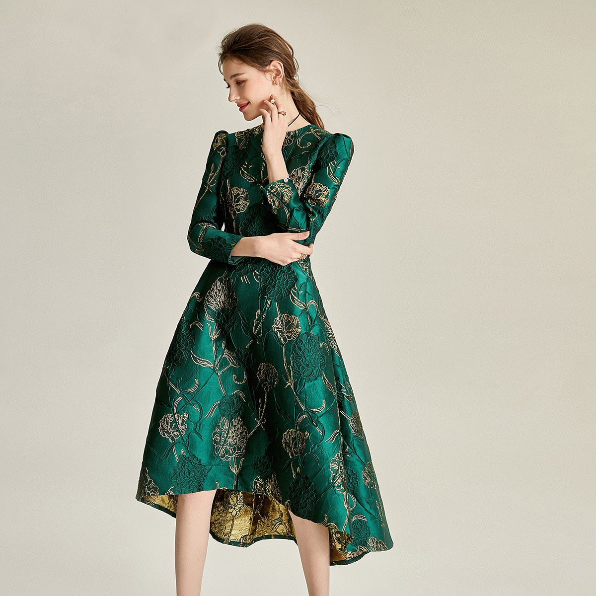 エーシーケーエー jacquard volume dress jacquard volume dress – Acka online store