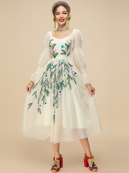 Swan Midi Dress