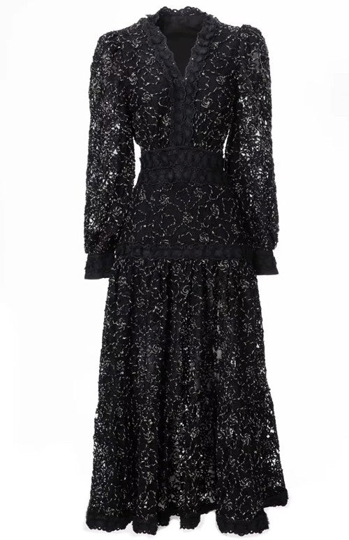 embellished tulle maxi dress Ophelia Sequin-Embroidered Gown
